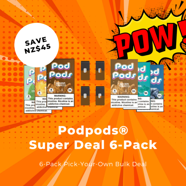PodPods® Super Deal 6 Pack of Juul® Compatible Pods from Premium Vape
